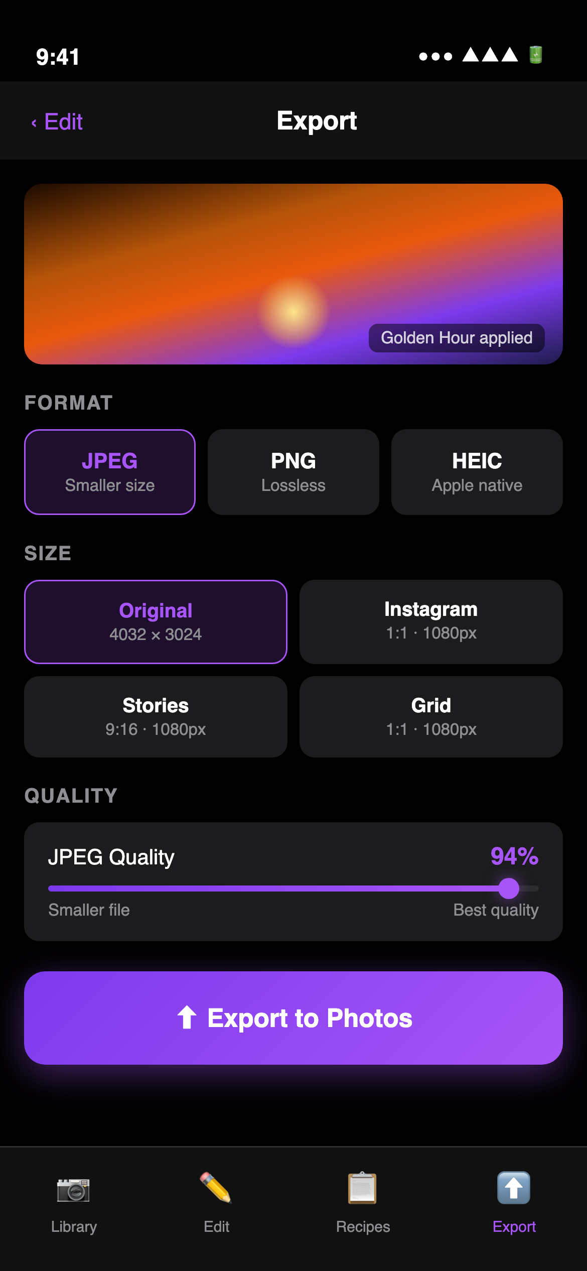 Pixie third screen